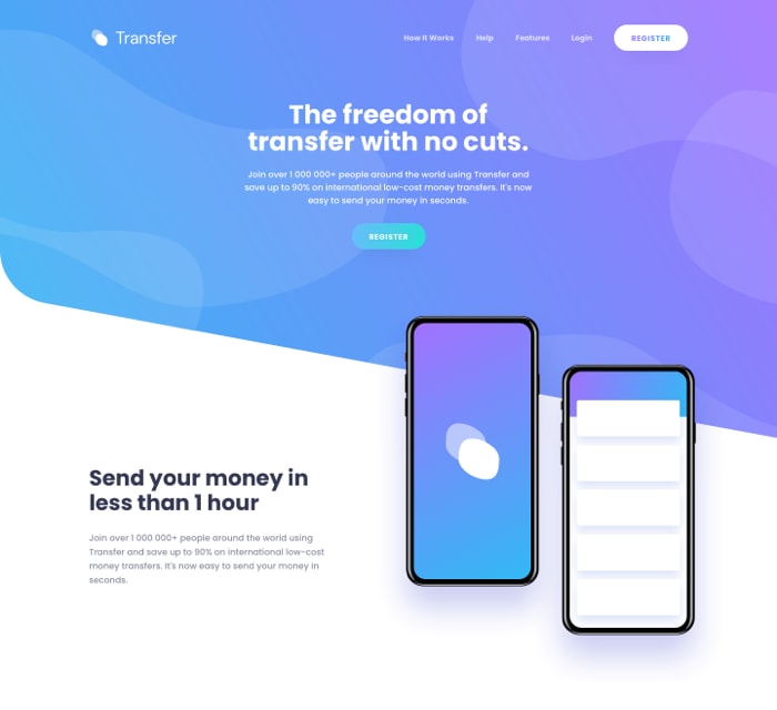 Site for low-cost money transfers and sending money within seconds